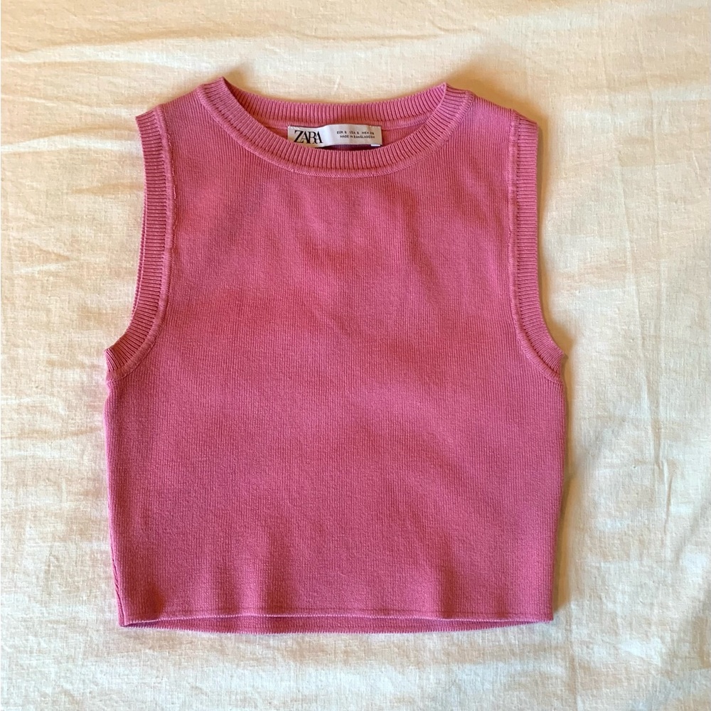 Zara Knit Pink Tank